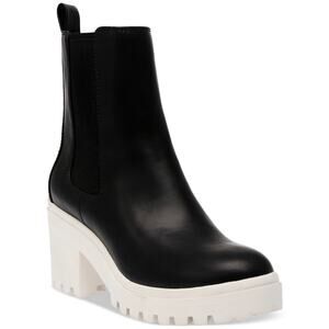 New Wild Pair Women's Brooklan Chelsea Booties Size 6.5 Blk/ White NWT